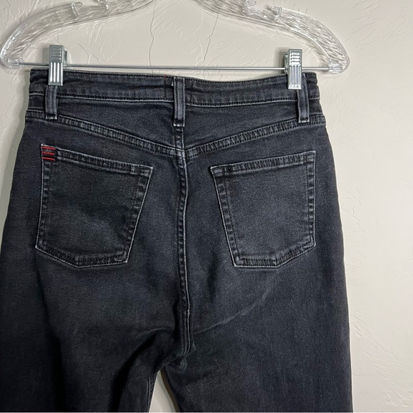 BDG Black Flood Wide-Leg High Rise Raw Hem Crop Denim Jeans - Picture 7 of 9